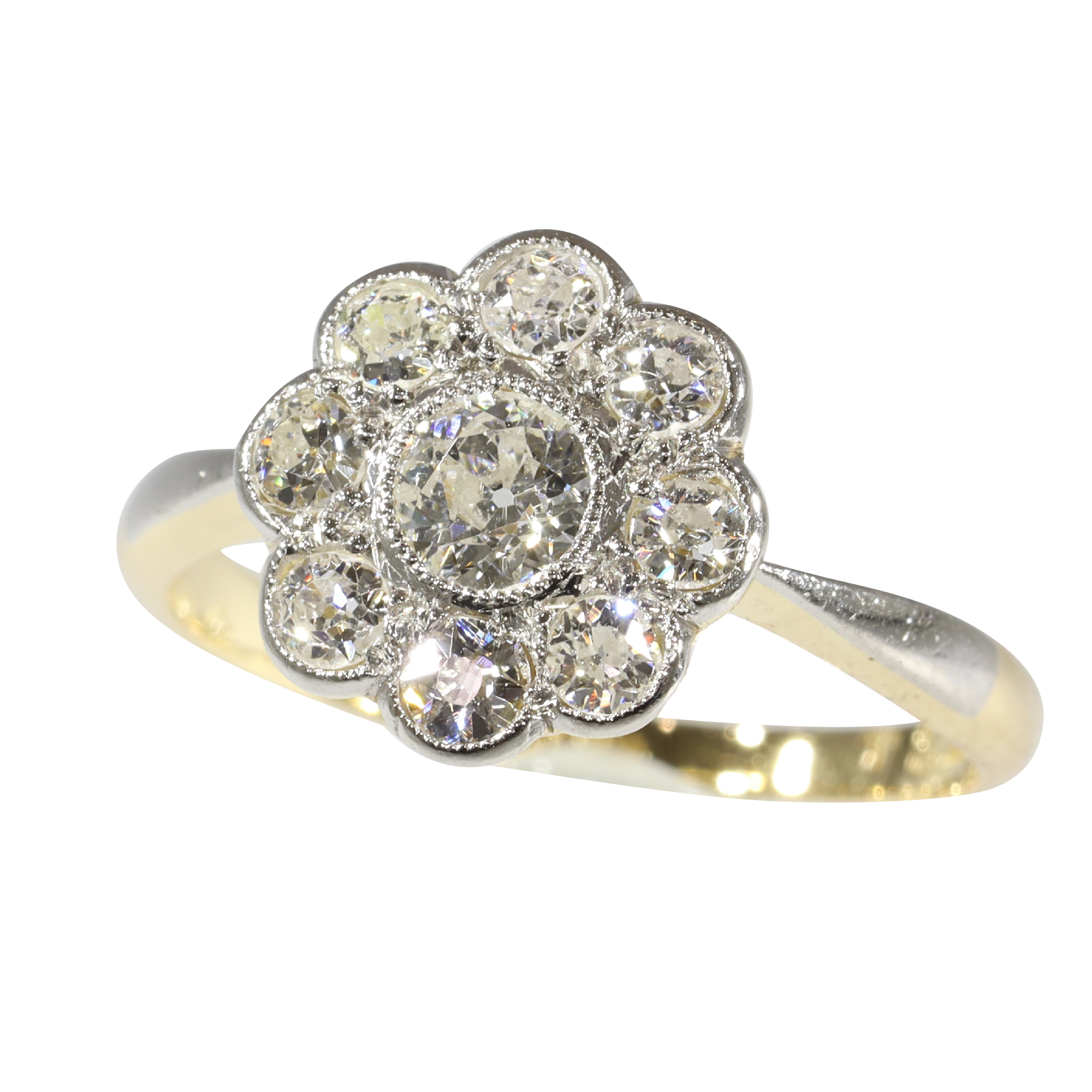 Vintage 1920 s Art Deco diamond cluster ring